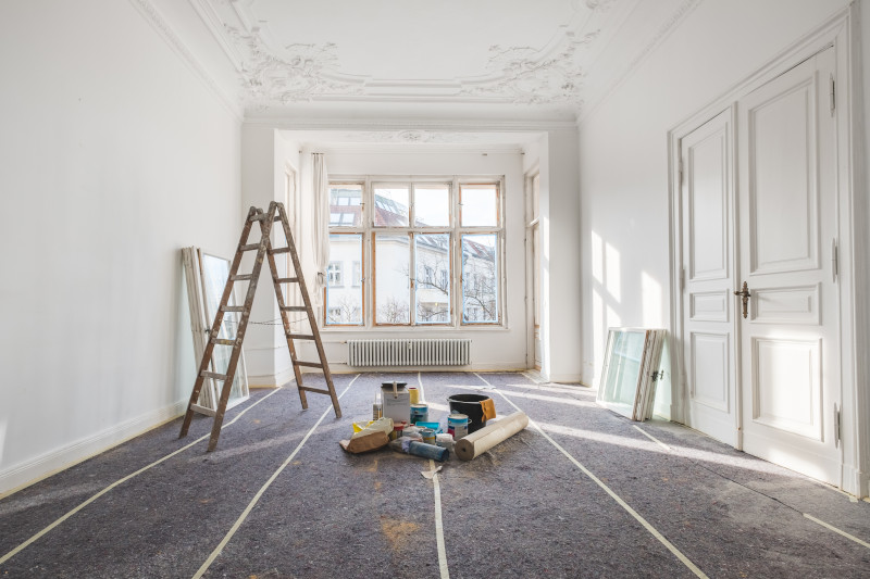 Malerarbeiten in einem Haus in Essen werden begonnen