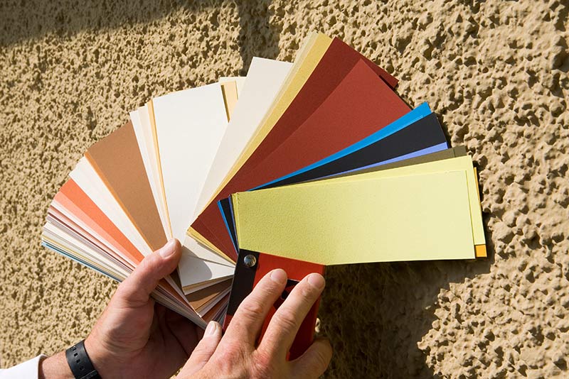 Farbfächer für Fassadenanstrich